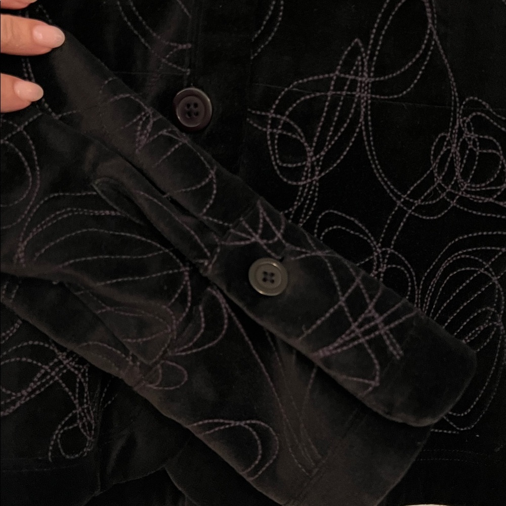 Tristan & Iseut Black Velvet Women's Blazer ♥️ - Picture 4 of 11